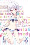  artist_request bare_shoulders bikini blush female navel ore_no_nounai_sentakushi_ga_gakuen_love-comedy_wo_senryoku_de_jama_shiteru red_eyes small_breasts text white_hair yukihira_furano 