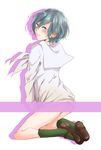  blush bottomless green_hair high_speed! kirishima_ikuya male_focus red_eyes sasagu tears 