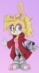  bunnie_rabbot edward_elric fur itoruna mammal simple_background solo sonic_(series) yellow_fur 