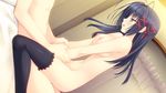  antenna_hair areolae bed black_hair blush breasts character_request eyebrows eyebrows_visible_through_hair game_cg girl_on_top hair_ribbon highres indoors legs long_hair looking_down lying nipples nishimata_aoi nude ookura_resona open_mouth otome_riron_to_sonogo_no_shuuhen:_belle_&eacute;poque otome_riron_to_sonogo_no_shuuhen:_belle_ã©poque purple_eyes sex sitting solo_focus straddling suzuhira_hiro thighhighs vaginal 