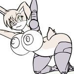  animated anthro besped big_breasts bouncing breasts bunnie_rabbot female fur green_eyes huge_breasts invalid_tag lagomorph mammal nipples nude rabbit sonic_(series) video_games 