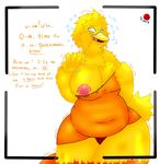  avian big_bird big_breasts blush breasts crossgender english_text female nipples overweight pink_nipples sesame_street solo text thick_thighs trigoat_(artist) wardrobe_malfunction 