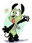  &lt;3 costume fur_suit gir invader_zim orlandofox standing tongue wave 