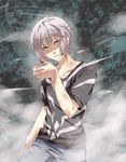  accelerator blood glowing glowing_eyes male_focus red_eyes smile solo to_aru_kagaku_no_railgun to_aru_majutsu_no_index white_hair zoff_(daria) 