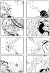  bad_id bad_pixiv_id comic greyscale kisume konoe_yuba kurodani_yamame mizuhashi_parsee monochrome multiple_girls silent_comic touhou 