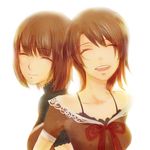  amakura_mayu amakura_mio bad_id bad_pixiv_id blush brown_hair dress fatal_frame fatal_frame_2 multiple_girls nazumi_(sepaseri) siblings smile twins 