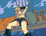  bad_id bad_pixiv_id dutch_angle from_below kagamine_rin kotoyama perspective smile solo vocaloid 