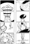  bad_id bad_pixiv_id comic greyscale horn hoshiguma_yuugi impaled kisume komeiji_satori konoe_yuba monochrome multiple_girls pain silent_comic touhou 