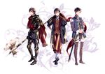  akekure alternate_costume armor axis_powers_hetalia bad_id bad_pixiv_id brown_hair halberd male_focus multiple_boys multiple_persona polearm spain_(hetalia) sword weapon 