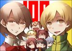  aegis_(persona) amagi_yukiko aqua_hair black_hair blonde_hair blush brown_eyes brown_hair choker closed_eyes earrings female_protagonist_(persona_3) grey_eyes grey_hair headband jewelry kirijou_mitsuru kujikawa_rise multiple_girls open_mouth persona persona_3 persona_3_portable persona_4 red_hair satonaka_chie shirogane_naoto takeba_yukari troll_face watabow yamagishi_fuuka 