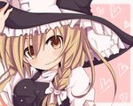  bad_id bad_pixiv_id braid hat kirisame_marisa kita_senju lowres smile solo touhou witch_hat yellow_eyes 