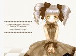  copyright_request cross drill_hair earrings flower gothic_lolita green_eyes highres jewelry latin_cross lolita_fashion mizusawa_hikaru ring rose silver_hair solo twin_drills twintails wallpaper 