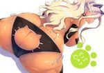  :p animal_ears ass ass_cutout ass_focus bad_id bad_twitter_id breasts butt_crack cat_cutout_panties cat_ears cat_lingerie covered_nipples dark_skin fake_animal_ears galko's_sister gyaru hairband huge_ass huge_breasts long_hair meme_attire nuezou oshiete!_galko-chan panties revision side-tie_panties solo tongue tongue_out underboob underwear 