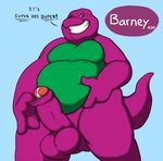  anthro balls barney barney_and_friends dinosaur erection humanoid_penis male penis solo uncut wolfblade 