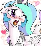  &lt;3 2016 blush equine female feral friendship_is_magic hair horn mammal multicolored_hair my_little_pony pencils_(artist) princess_celestia_(mlp) purple_eyes reaction_image solo winged_unicorn wings 