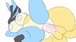  ampharos animated anthro anthrofied anus balls balls_deep big_breasts breasts butt cum cum_in_pussy cum_inside eyes_closed female loop lucario lying male nintendo on_side pcred566 penetration penis pok&eacute;mon pussy sex vaginal vaginal_penetration video_games 