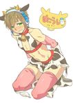  blush cosplay cow_costume crossdressing free! male_focus memeo_(candy_house) tachibana_makoto thighhighs 