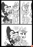  abtp animal_crossing box canine cat clothed clothing comic dialogue english_text feline female lobo_(animal_crossing) male mammal nintendo patreon robe tangy_(animal_crossing) text underwear video_games wolf 