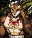  2019 abs anthro biceps canine fur hi_res kemono male mammal muscular muscular_male pecs solo ssu_open 