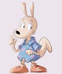  anthro clothing dandi dress_shirt front_view looking_at_viewer male mammal marsupial rocko rocko&#039;s_modern_life shirt smile solo standing wallaby 
