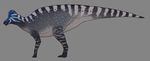  claws corythosaurus dinosaur hadrosaur herbivore hooves stripes 