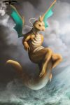  2018 ashesdrawn digital_media_(artwork) dragonite fantasy nintendo orange_scales pok&eacute;mon pok&eacute;mon_(species) scales video_games wings 
