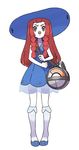  brown_eyes clown hat looking_at_viewer official_art photoshop pokemon red_hair white_skin 