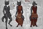  anthro canine clothing corset dog husky invalid_color leather mammal model_sheet nude orka paws sheet_(disambiguation) skirt steampunk wolf yenza 