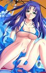  black_rainbow blue_eyes blue_hair breasts gitai_saimin large_breasts nipples swimsuit yasaka_hitomi 