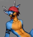  angiewolf anthro antlers cervine deer grey_background hi_res horn male mammal navel nude simple_background smile solo xefra 