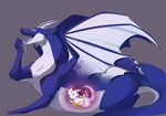  blue_fur chibisuke dragon dragon_drive drooling duo eating feral fluffy food fur furred_dragon internal kuwi lothar male multicolored_fur open_mouth saliva sticky stomach swallowing tongue vore wet white_fur wings 