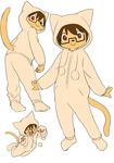  2016 :&gt; cub eyewear feline flat_colors glasses male mammal manmosu_marimo shota shota_feline_(marimo) simple_background smile standing tagme white_background young 