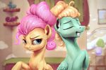  2016 alternate_hairstyle assasinmonkey brother brother_and_sister equine female fluttershy_(mlp) friendship_is_magic hi_res male mammal my_little_pony pegasus sibling sister wings zephyr_breeze_(mlp) 