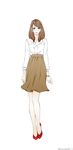  1girl character_request female full_body komae0611 long_hair simple_background skirt solo white_background 