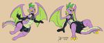  2016 arashidrgn balls bulge claws clothing dragon errection friendship_is_magic green_eyes male my_little_pony penis scalie simple_background solo spike_(disambiguation) spike_(mlp) wings 