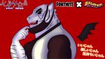 2023 anthro deco_27_(producer) epic_games face_mask fangs felid fortnite fur grinning_at_viewer hi_res kbh_yeen looking_at_viewer male mammal muscular muscular_anthro muscular_male oscar_(fortnite) pantherine solo teeth tiger vampire_(vocaloid) white_body white_fur