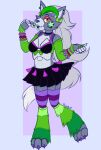 animatronic anthro bottomwear bra bracelet canid canine canis clothed clothing crush_crush female five_nights_at_freddy&#039;s five_nights_at_freddy&#039;s:_security_breach hi_res jewelry leggings legwear machine mammal paul_0w0 robot roxanne_wolf_(fnaf) roxxy_(crush_crush) scottgames seductive skirt solo steel_wool_studios thigh_highs underwear wolf