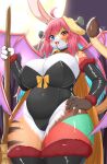 anthro blush breasts canid canine clothed clothing female female_anthro fur halloween hi_res holidays horokusa0519 kemono looking_at_viewer mammal solo tongue wings