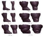 2023 anthro black_body black_fur cettus fat_rolls feet felid female foot_focus front_view fur hi_res jaguar mammal morbidly_obese morbidly_obese_anthro obese obese_anthro overweight overweight_anthro pantherine sequence serafina_(cettus) side_view solo toes weight_gain weights