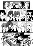  admiral_(kantai_collection) alternate_costume aoba_(kantai_collection) armpits bags_under_eyes comic countdown dog_tags faceplant greyscale hibiki_(kantai_collection) i-168_(kantai_collection) inazuma_(kantai_collection) kaga_(kantai_collection) kamio_reiji_(yua) kantai_collection kongou_(kantai_collection) monochrome multiple_girls nagato_(kantai_collection) sendai_(kantai_collection) shiranui_(kantai_collection) shoukaku_(kantai_collection) suzuya_(kantai_collection) tired translated yua_(checkmate) 