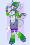 animatronic anthro bracelet canid canine canis clothing crush_crush female five_nights_at_freddy&#039;s five_nights_at_freddy&#039;s:_security_breach genitals hi_res jewelry leggings legwear machine mammal nipple_piercing nipples paul_0w0 piercing pussy robot roxanne_wolf_(fnaf) roxxy_(crush_crush) scottgames solo steel_wool_studios thigh_highs wolf