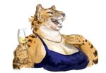 2023 alcohol anthro beverage breasts cettus cleavage clothed clothing container cup drinking_glass ear_piercing eyes_closed felid female fur glass glass_container glass_cup happy holding_beverage holding_glass holding_object ilse_lemaire jaguar jewelry laugh mammal necklace open_mouth overweight overweight_anthro overweight_female pantherine piercing simple_background smile solo spots spotted_body spotted_fur teeth white_background wine wine_glass yellow_body yellow_fur