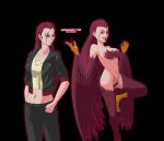  absurdres bird chara_design character_design claws harpy highres monster_claws monster_girl monster_women phoenix purpel purpel_hairs transformation 