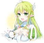  :d ahoge bad_id bad_pixiv_id bangs blush breasts character_request creature crystal elf elsword eyebrows eyebrows_visible_through_hair fringe_trim gloves grand_archer_(elsword) green_eyes green_hair hair_between_eyes head_wings heart jewelry large_breasts long_hair looking_at_another open_mouth pinb pointy_ears puffy_short_sleeves puffy_sleeves rena_(elsword) short_sleeves smile upper_body white_background white_gloves white_wings wings 