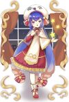  1girl :o ahoge ankle_boots bell blue_eyes blue_hair boots bow bowtie braid capelet christmas curtains dress eel_hat full_body gradient_hair hair_bow hair_ornament hand_up highres jitome long_hair long_sleeves looking_at_viewer low-braided_long_hair multicolored_eyes multicolored_hair namari_tera_honoka neck_bell night night_sky otomachi_una outstretched_hand red_bow red_bowtie red_dress red_eyes red_hair sidelocks sky solo standing star_(symbol) star_hair_ornament streaked_hair twin_braids twintails two-tone_hair very_long_hair vocaloid white_capelet white_headwear window 