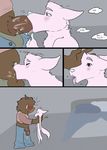  anthro blush boar canine carrying clothed clothing comic erection fellatio fox hi_res larger_male looking_up male male/male mammal okadu oral penis picking_up porcine precum prostitution sex size_difference smaller_male tongue tongue_out 