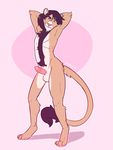  athletic barbed_penis body_hair erection feline junga lion male mammal penis pinup pose slim 