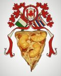  canadian_flag cheese food food_focus fruit hawaiian_flag highres italian_flag leaf maple_leaf mossacannibalis no_humans original pineapple pineapple_pizza pineapple_slice pizza simple_background white_background 