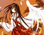  angel_dust japanese_clothes miko nanase_aoi wings 