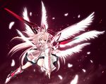  duplicate feathers mechagirl red sword tagme tateha wings 